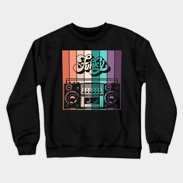 Funky boombox Crewneck Sweatshirt by Snowman store